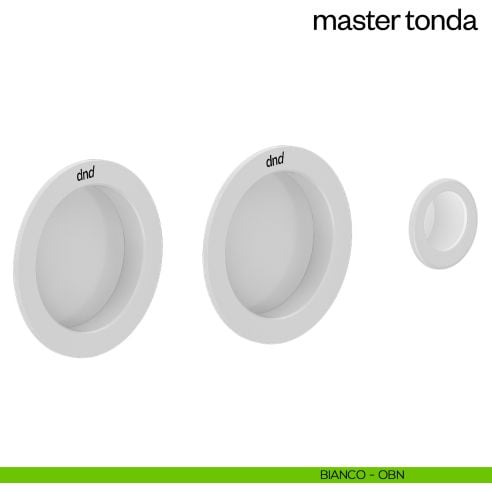Maniglia incasso Master Tonda cieca dnd bianco