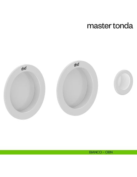 Maniglia incasso Master Tonda cieca dnd bianco
