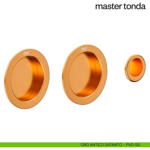 Maniglia incasso Master Tonda cieca dnd oro antico satinato