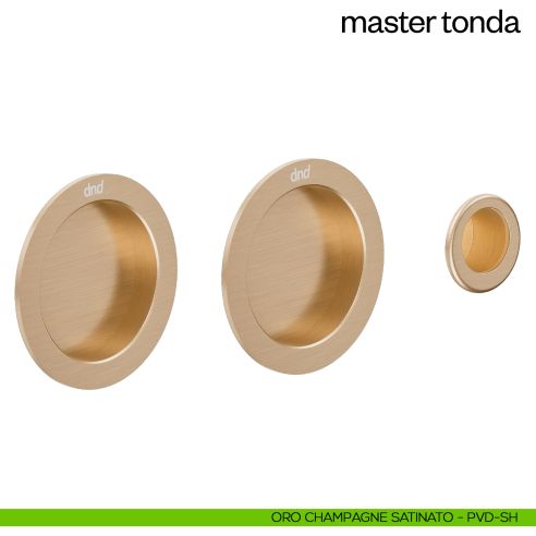 Maniglia incasso Master Tonda cieca dnd oro champagne satinato
