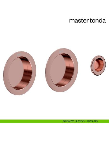 Maniglia incasso Master Tonda cieca dnd bronzo lucido