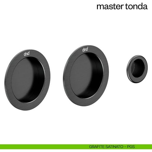 Maniglia incasso Master Tonda cieca dnd grafite satinato