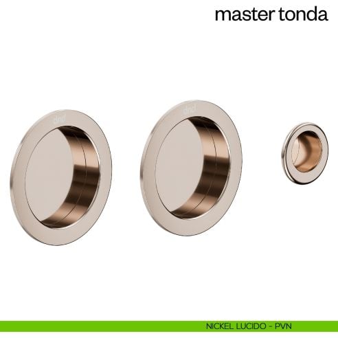 Maniglia incasso Master Tonda cieca dnd nickel lucido