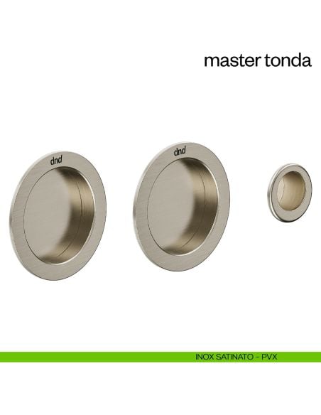 Maniglia incasso Master Tonda cieca dnd inox satinato