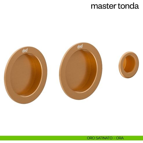 Maniglia incasso Master Tonda cieca dnd oro satinato