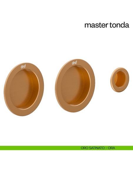 Maniglia incasso Master Tonda cieca dnd oro satinato