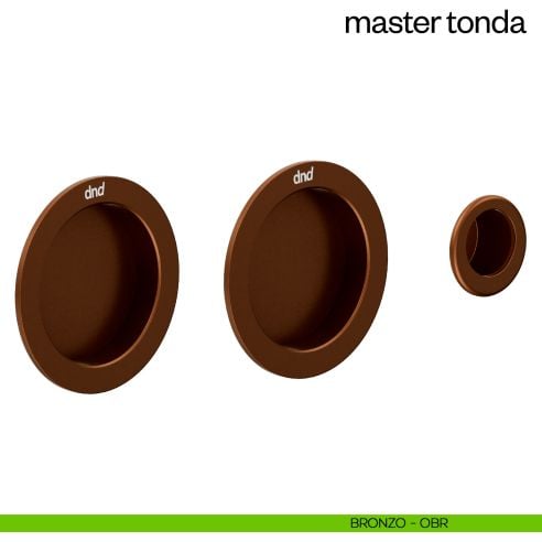 Maniglia incasso Master Tonda cieca dnd bronzo