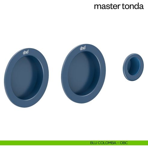 Maniglia incasso Master Tonda cieca dnd blu colomba