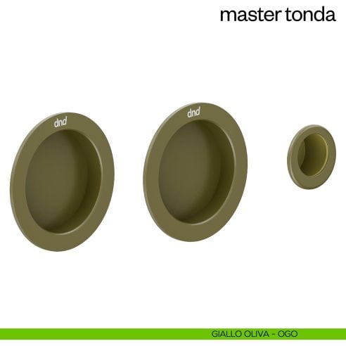 Maniglia incasso Master Tonda cieca dnd giallo oliva