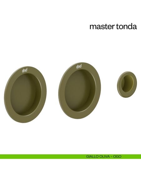 Maniglia incasso Master Tonda cieca dnd giallo oliva