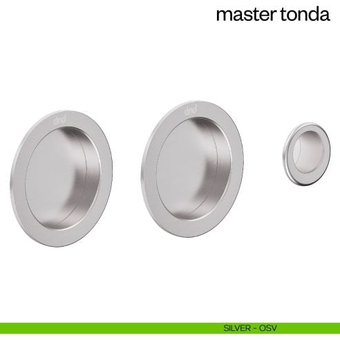 Maniglia incasso Master Tonda cieca dnd silver