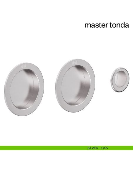 Maniglia incasso Master Tonda cieca dnd silver