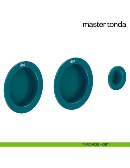 Maniglia incasso Master Tonda cieca dnd turchese