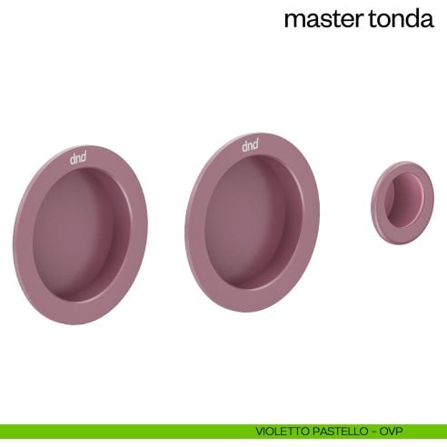 Maniglia incasso Master Tonda cieca dnd violetto pastello