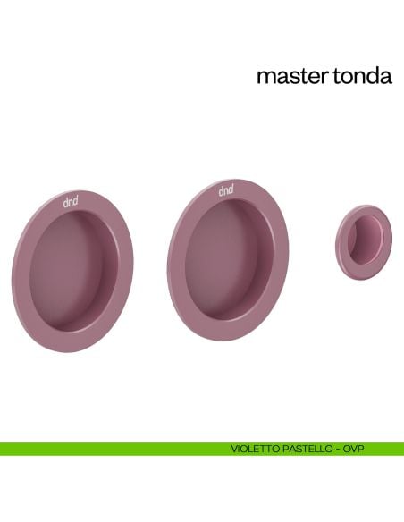 Maniglia incasso Master Tonda cieca dnd violetto pastello