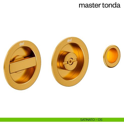Maniglia incasso Master Tonda con nottolino dnd satinato