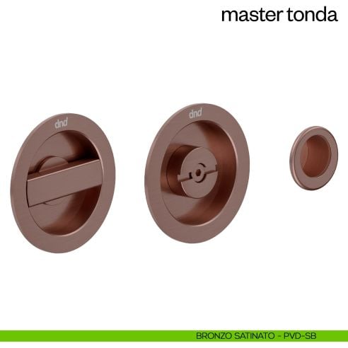 Maniglia incasso Master Tonda con nottolino dnd bronzo satinato