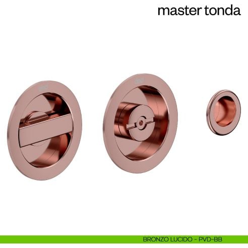 Maniglia incasso Master Tonda con nottolino dnd bronzo lucido