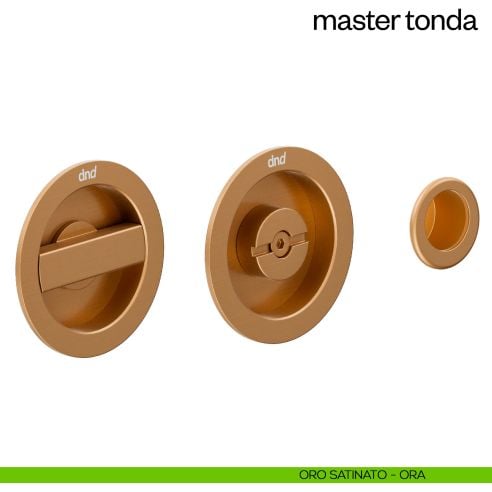 Maniglia incasso Master Tonda con nottolino dnd oro satinato