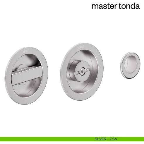 Maniglia incasso Master Tonda con nottolino dnd silver