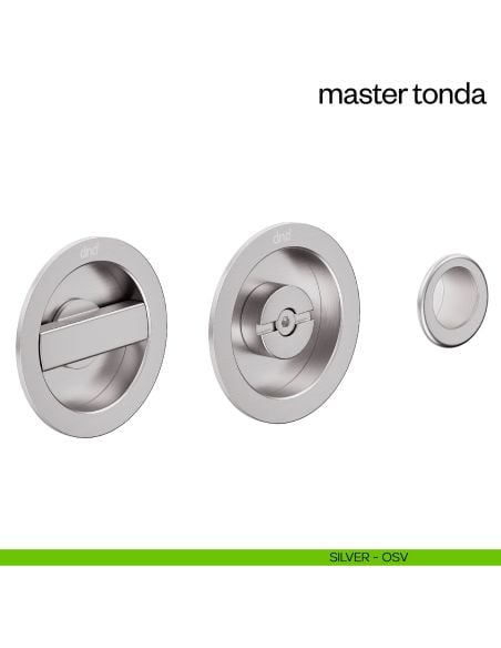Maniglia incasso Master Tonda con nottolino dnd silver