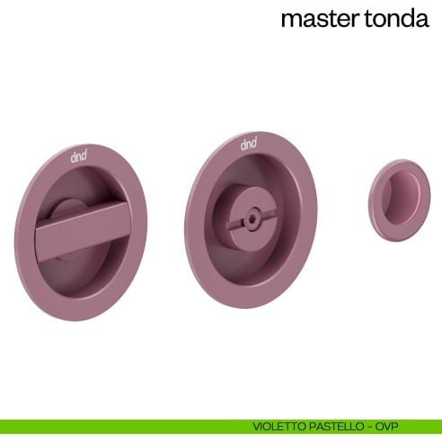 Maniglia incasso Master Tonda con nottolino dnd violetto pastello