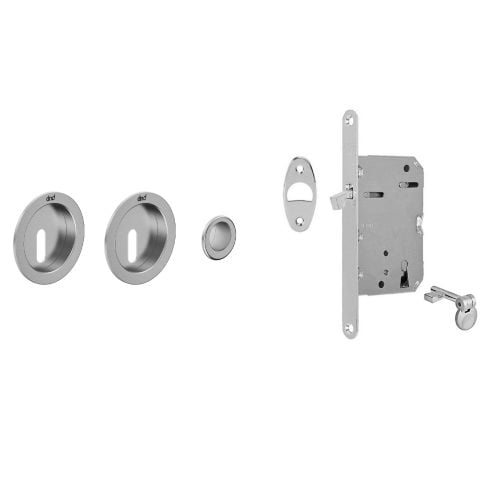 Maniglia incasso Master Tonda con foro chiave e serratura dnd