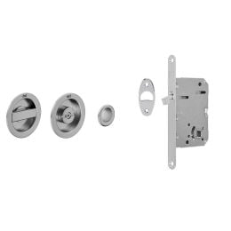 Maniglia incasso Master Tonda con nottolino e serratura dnd 2