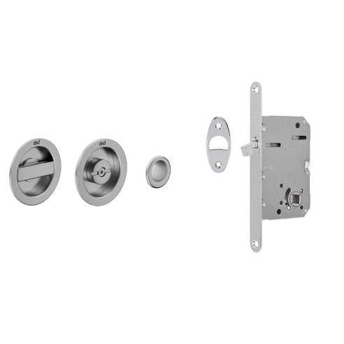 Maniglia incasso Master Tonda con nottolino e serratura dnd