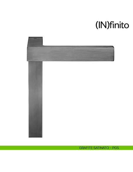 Infinito dnd handles placca corta cieca grafite satinato