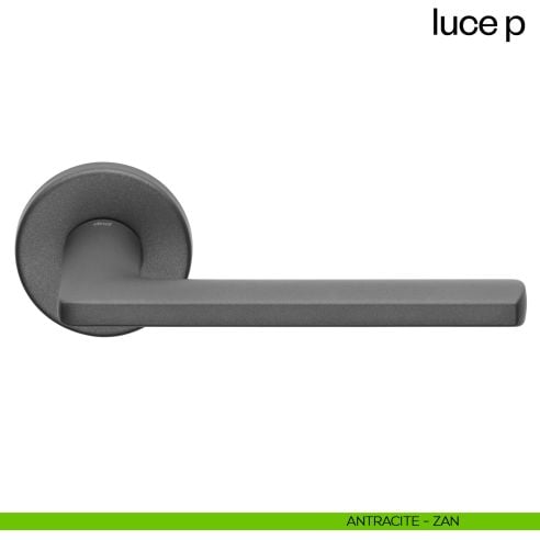 Maniglia per porta Luce P dnd handles con rosetta tonda antracite