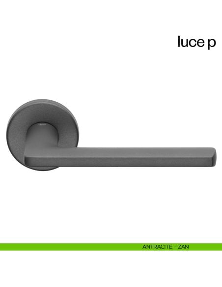 Maniglia per porta Luce P dnd handles con rosetta tonda antracite