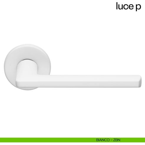 Maniglia per porta Luce P dnd handles con rosetta tonda bianco
