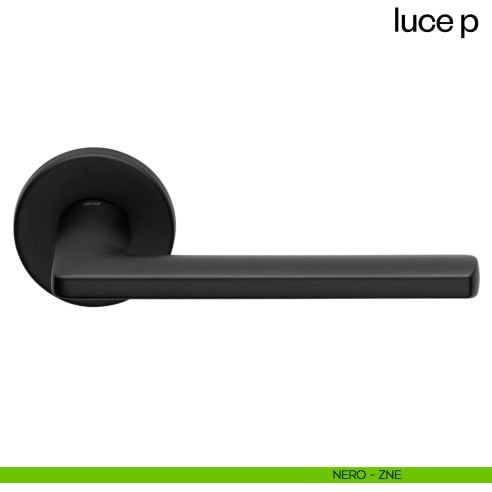 Maniglia per porta Luce P dnd handles con rosetta tonda nero