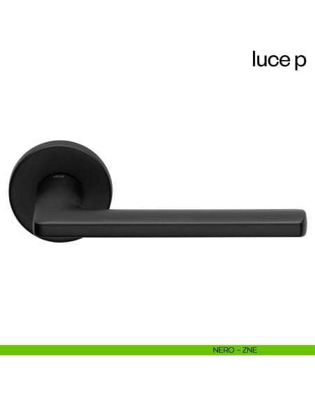 Maniglia per porta Luce P dnd handles con rosetta tonda nero
