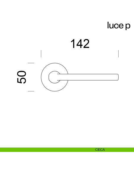 Maniglia per porta Luce P dnd handles con rosetta tonda cieca
