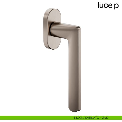 Maniglia per finestra martellina DK Luce P dnd nickel satinato