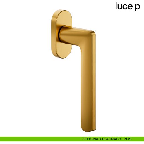 Maniglia per finestra martellina DK Luce P dnd ottone satinato
