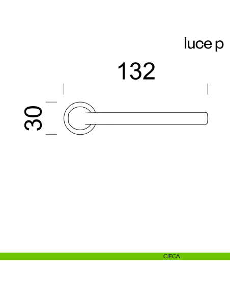 Maniglia per porta Luce P dnd handles con rosetta minimale Unico cieca