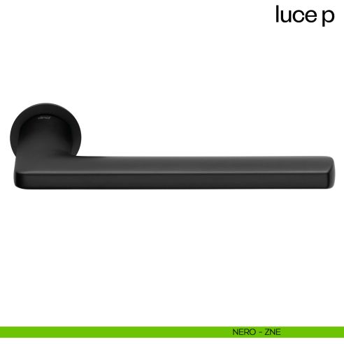 Maniglia per porta Luce P dnd handles con rosetta minimale Unico nero