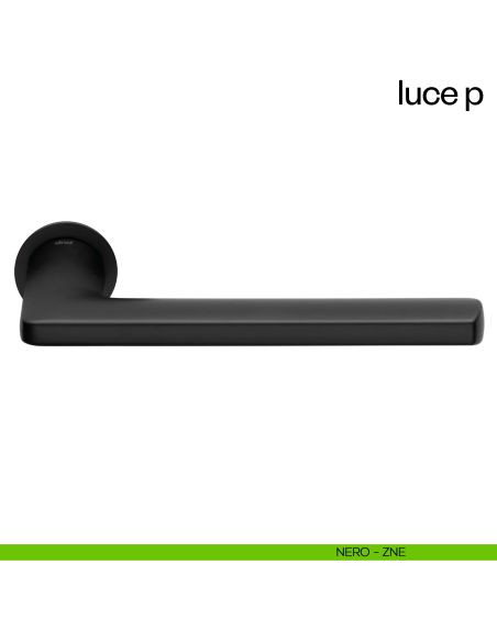 Maniglia per porta Luce P dnd handles con rosetta minimale Unico nero