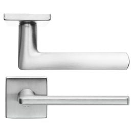 Maniglia per porta Luce P 02 dnd handles con rosetta quadrata 2