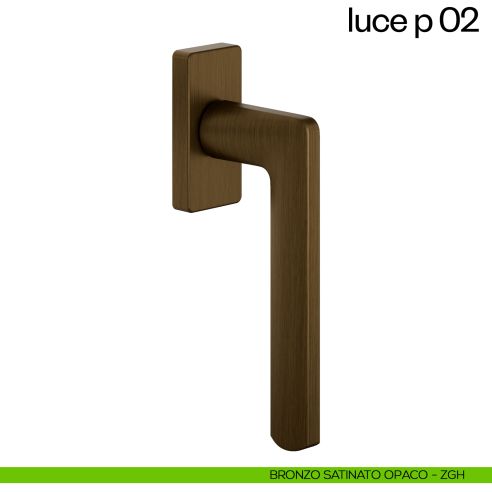 Maniglia per finestra martellina DK Luce P 02 dnd bronzo satinato opaco