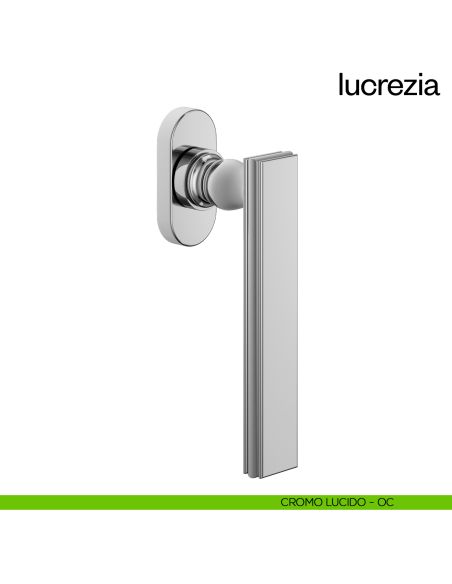 Maniglia per finestra martellina DK Lucrezia dnd cromo lucido