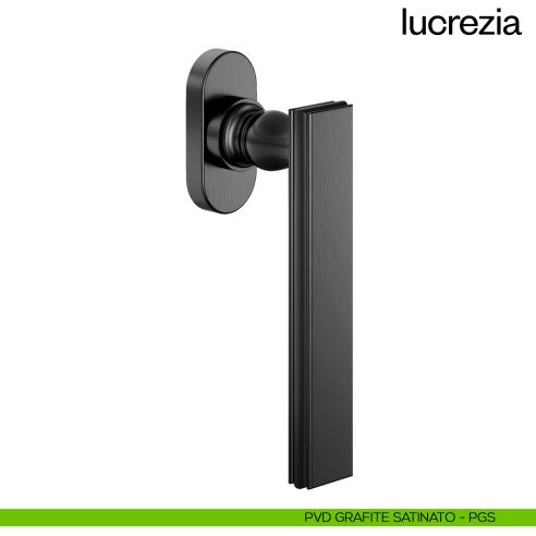 Maniglia per finestra martellina DK Lucrezia dnd PVD grafite satinato