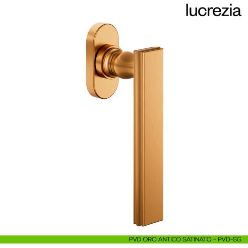 Maniglia per finestra martellina DK Lucrezia dnd PVD oro antico satinato