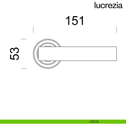 Maniglia per porta Lucrezia dnd Handles cieca