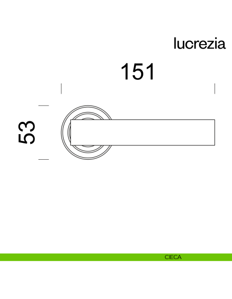 Maniglia per porta Lucrezia dnd Handles cieca