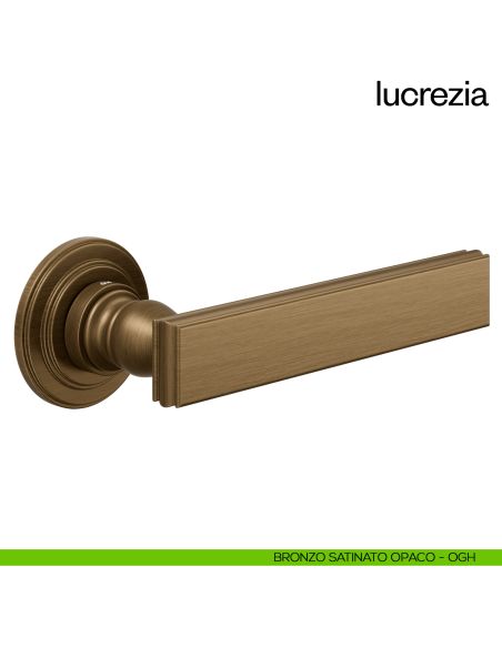 Maniglia per porta Lucrezia dnd Handles bronzo satinato opaco