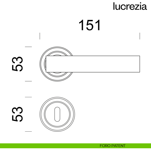 Maniglia per porta Lucrezia dnd Handles foro patent